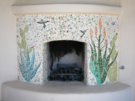 La Jolla Hummingbird Fireplace © Jenifer Strachan